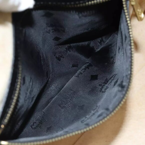 MCM Vicetos Logogram Tote Bag Coated Canvas Black Auth 75146 - Picture 4 of 16